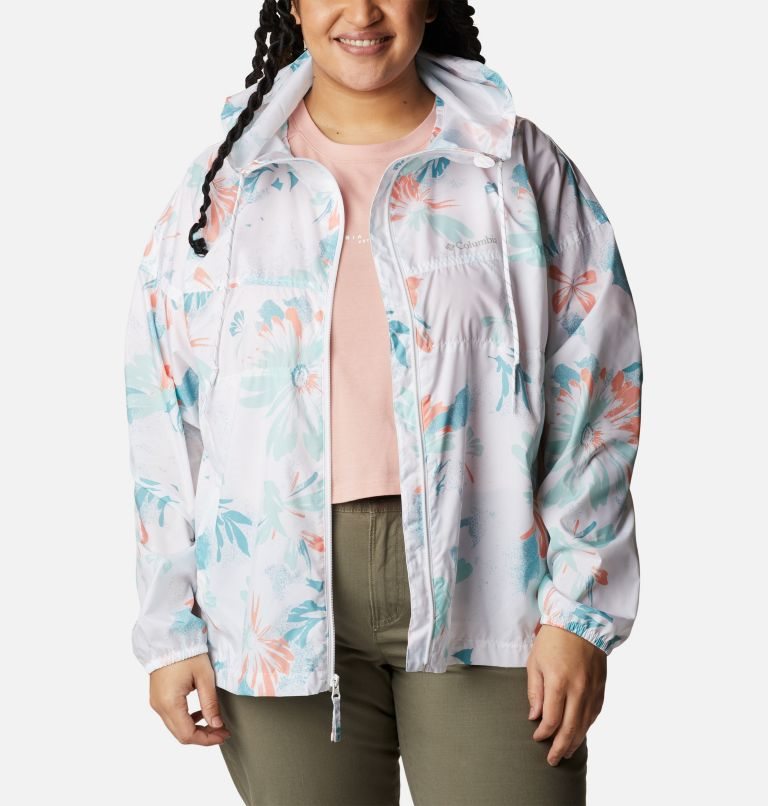 Columbia Flash Challenger Novelty Windbreaker Jakke Dame Blomster | Plus Size 71504U